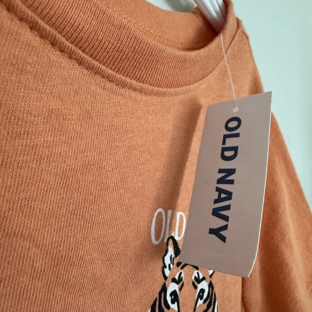 NWT Old Navy Kids Orange T-Shirt Size 3T 100% Cotton
